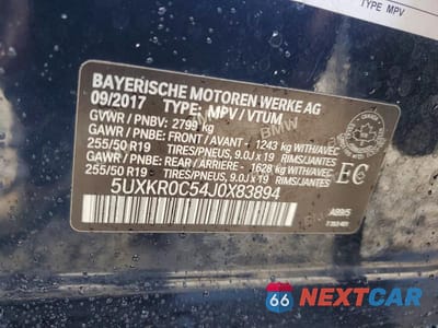 Zdjęcie 13 z 13 samochodu: 2018 BMW X5 XDRIVE35I VIN:5UXKR0C54J0X83894 - miniatura