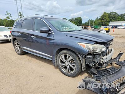 Czwarte zdjęcie samochodu z boku: 2013 INFINITI JX35 BASE VIN:5N1AL0MNXDC337695 - miniatura
