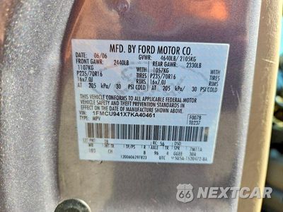 Zdjęcie 13 z 13 samochodu: 2007 FORD ESCAPE LIMITED VIN:1FMCU941X7KA40461 - miniatura