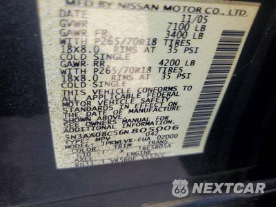 Zdjęcie 13 z 13 samochodu: 2006 INFINITI QX56 BASE VIN:5N3AA08C56N805006 - miniatura