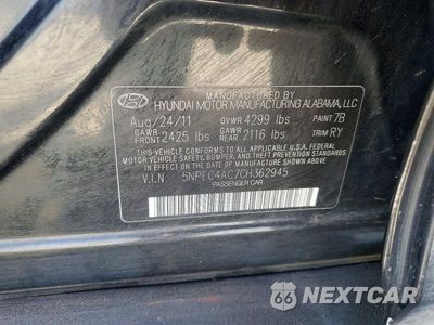 Zdjęcie 13 z 13 samochodu: 2012 HYUNDAI SONATA SE VIN:5NPEC4AC7CH362945 - miniatura