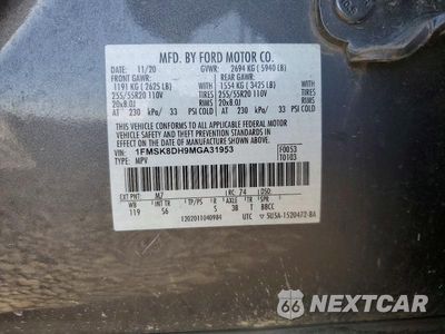 Zdjęcie 13 z 13 samochodu: 2021 FORD EXPLORER XLT VIN:1FMSK8DH9MGA31953 - miniatura
