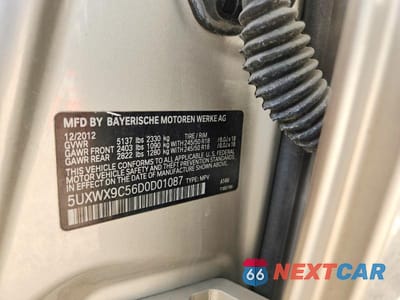 Zdjęcie 12 z 12 samochodu: 2013 BMW X3 XDRIVE28I VIN:5UXWX9C56D0D01087 - miniatura