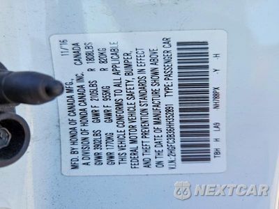 Zdjęcie 12 z 12 samochodu: 2017 HONDA CIVIC EX VIN:2HGFC3B36HH352891 - miniatura