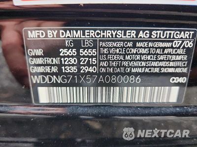 Zdjęcie 12 z 12 samochodu: 2007 MERCEDES-BENZ S 550 VIN:WDDNG71X57A080086 - miniatura