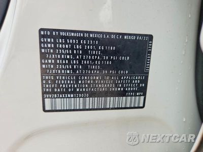Zdjęcie 12 z 12 samochodu: 2022 VOLKSWAGEN TIGUAN SE VIN:3VV2B7AXXNM129070 - miniatura