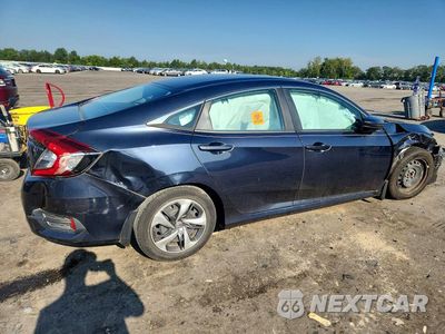 Trzecie zdjęcie samochodu z tyłu: 2019 HONDA CIVIC LX VIN:2HGFC2F69KH601240 - miniatura