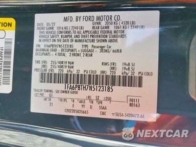 Zdjęcie 13 z 13 samochodu: 2022 FORD MUSTANG VIN:1FA6P8TH7N5123185 - miniatura