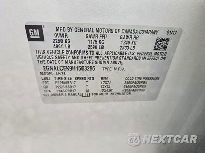Zdjęcie 13 z 13 samochodu: 2017 CHEVROLET EQUINOX LT VIN:2GNALCEK9H1563286 - miniatura