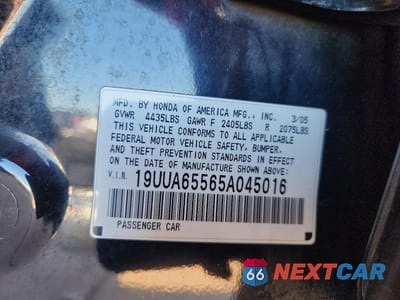 Zdjęcie 12 z 12 samochodu: 2005 ACURA TL VIN:19UUA65565A045016 - miniatura