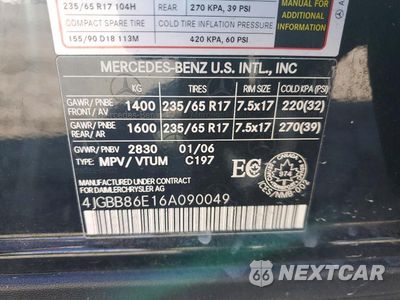 Zdjęcie 14 z 14 samochodu: 2006 MERCEDES-BENZ ML 350 VIN:4JGBB86E16A090049 - miniatura