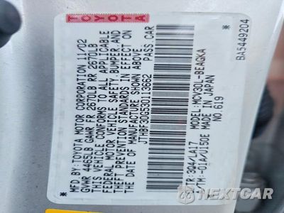 Zdjęcie 12 z 12 samochodu: 2003 LEXUS ES 300 VIN:JTHBF30G530113662 - miniatura
