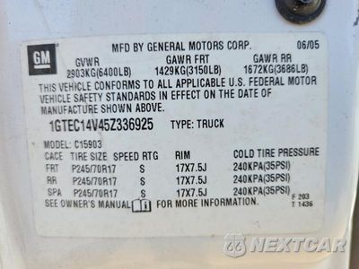 Zdjęcie 12 z 12 samochodu: 2005 GMC NEW SIERRA C1500 VIN:1GTEC14V45Z336925 - miniatura
