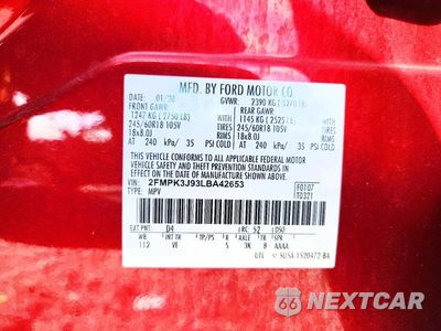 Zdjęcie 14 z 14 samochodu: 2020 FORD EDGE SEL VIN:2FMPK3J93LBA42653 - miniatura
