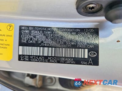 Zdjęcie 12 z 12 samochodu: 2006 LEXUS ES 330 VIN:JTHBA30G765166191 - miniatura