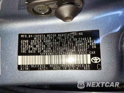 Zdjęcie 13 z 13 samochodu: 2026 TOYOTA COROLLA LE VIN:5YFB4MDE9TP435880 - miniatura