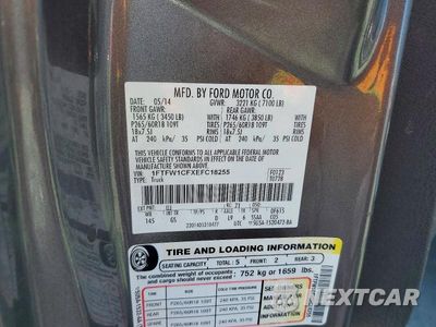 Zdjęcie 12 z 12 samochodu: 2014 FORD F150 SUPERCREW VIN:1FTFW1CFXEFC18255 - miniatura