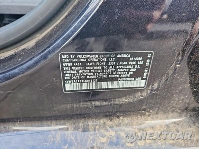 Zdjęcie 12 z 12 samochodu: 2020 VOLKSWAGEN PASSAT SE VIN:1VWSA7A3XLC015127 - miniatura