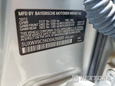 Zdjęcie 13 z 13 samochodu: 2013 BMW X3 XDRIVE28I VIN:5UXWX9C56D0A26000 - miniatura
