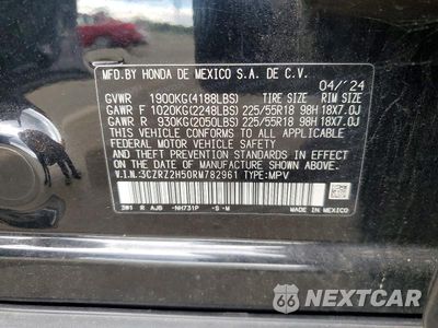 Zdjęcie 13 z 13 samochodu: 2024 HONDA HR-V SPORT VIN:3CZRZ2H50RM782961 - miniatura