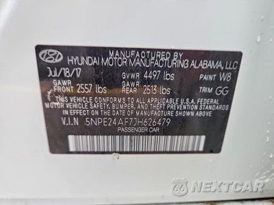 Zdjęcie 12 z 12 samochodu: 2018 HYUNDAI SONATA SE VIN:5NPE24AF7JH626479 - miniatura