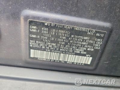Zdjęcie 13 z 13 samochodu: 2014 SUBARU OUTBACK 2.5I PREMIUM VIN:4S4BRBDC4E3204297 - miniatura
