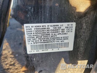 Zdjęcie 13 z 13 samochodu: 2010 HONDA PILOT EXL VIN:5FNYF4H58AB022579 - miniatura