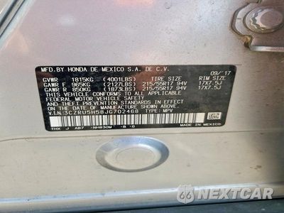 Zdjęcie 12 z 12 samochodu: 2018 HONDA HR-V EX VIN:3CZRU5H58JG702468 - miniatura