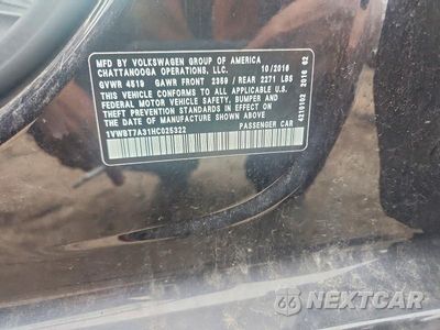 Zdjęcie 12 z 12 samochodu: 2017 VOLKSWAGEN PASSAT SE VIN:1VWBT7A31HC025322 - miniatura