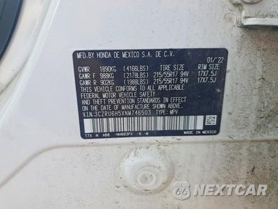 Zdjęcie 13 z 13 samochodu: 2022 HONDA HR-V EX VIN:3CZRU6H5XNM746503 - miniatura