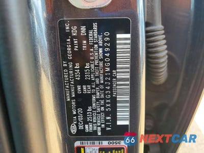 Zdjęcie 13 z 13 samochodu: 2021 KIA K5 EX VIN:5XXG34J21MG049290 - miniatura