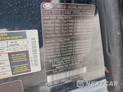 Zdjęcie 13 z 13 samochodu: 2015 LAND ROVER RANGE ROVER SPORT HSE VIN:SALWR2VF6FA610859 - miniatura