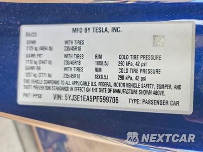 Zdjęcie 12 z 12 samochodu: 2023 TESLA MODEL 3 VIN:5YJ3E1EA5PF599706 - miniatura