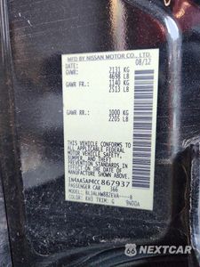 Zdjęcie 12 z 12 samochodu: 2012 NISSAN MAXIMA 3.5 S VIN:1N4AA5AP4CC867937 - miniatura