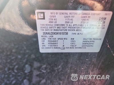 Zdjęcie 12 z 12 samochodu: 2017 CHEVROLET EQUINOX LT VIN:2GNALCEK5H1615738 - miniatura