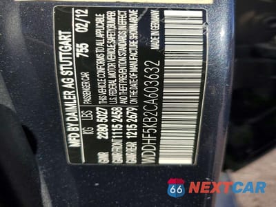 Zdjęcie 12 z 12 samochodu: 2012 MERCEDES-BENZ E 350 VIN:WDDHF5KB2CA603632 - miniatura