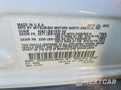 Zdjęcie 14 z 14 samochodu: 2013 MITSUBISHI OUTLANDER SPORT SE VIN:4A4AR4AU7DE001151 - miniatura