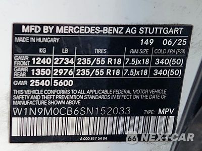 Zdjęcie 13 z 13 samochodu: 2025 MERCEDES-BENZ EQB 250+ VIN:W1N9M0CB6SN152033 - miniatura