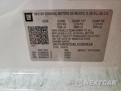 Zdjęcie 13 z 13 samochodu: 2020 GMC SIERRA K1500 SLT VIN:3GTU9DEDXLG192618 - miniatura
