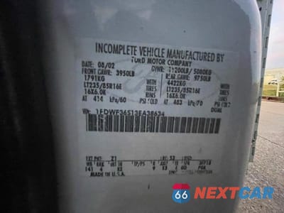 Zdjęcie 10 z 10 samochodu: 2003 FORD F350 SUPER DUTY VIN:1FDWF36S13EA38634 - miniatura