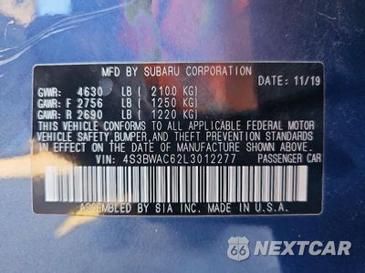 Zdjęcie 12 z 12 samochodu: 2020 SUBARU LEGACY PREMIUM VIN:4S3BWAC62L3012277 - miniatura