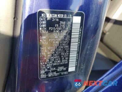 Zdjęcie 13 z 13 samochodu: 2016 NISSAN JUKE S VIN:JN8AF5MR2GT609189 - miniatura