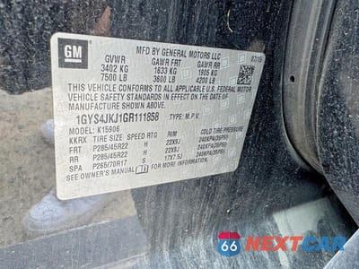 Zdjęcie 10 z 14 samochodu: 2016 CADILLAC ESCALADE ESV PREMIUM VIN:1GYS4JKJ1GR111858 - miniatura