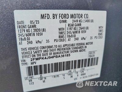 Zdjęcie 14 z 14 samochodu: 2023 FORD EDGE SEL VIN:2FMPK4J94PBA38185 - miniatura