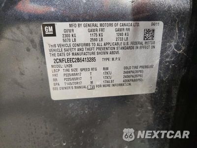 Zdjęcie 13 z 13 samochodu: 2011 CHEVROLET EQUINOX LT VIN:2CNFLEEC2B6413285 - miniatura
