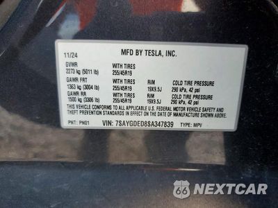 Zdjęcie 13 z 13 samochodu: 2025 TESLA MODEL Y VIN:7SAYGDED8SA347839 - miniatura