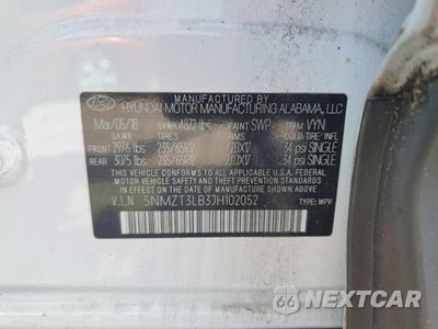 Zdjęcie 12 z 12 samochodu: 2018 HYUNDAI SANTA FE SPORT 2.4L VIN:5NMZT3LB3JH102052 - miniatura