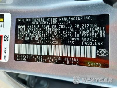 Zdjęcie 12 z 12 samochodu: 2024 TOYOTA CAMRY SE VIN:4T1G11AKXRU914565 - miniatura