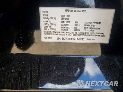 Zdjęcie 12 z 12 samochodu: 2021 TESLA MODEL Y VIN:5YJYGDEE9MF173145 - miniatura