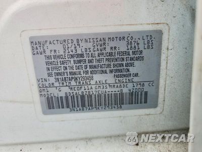 Zdjęcie 13 z 13 samochodu: 2019 NISSAN SENTRA S VIN:3N1AB7AP9KY293458 - miniatura